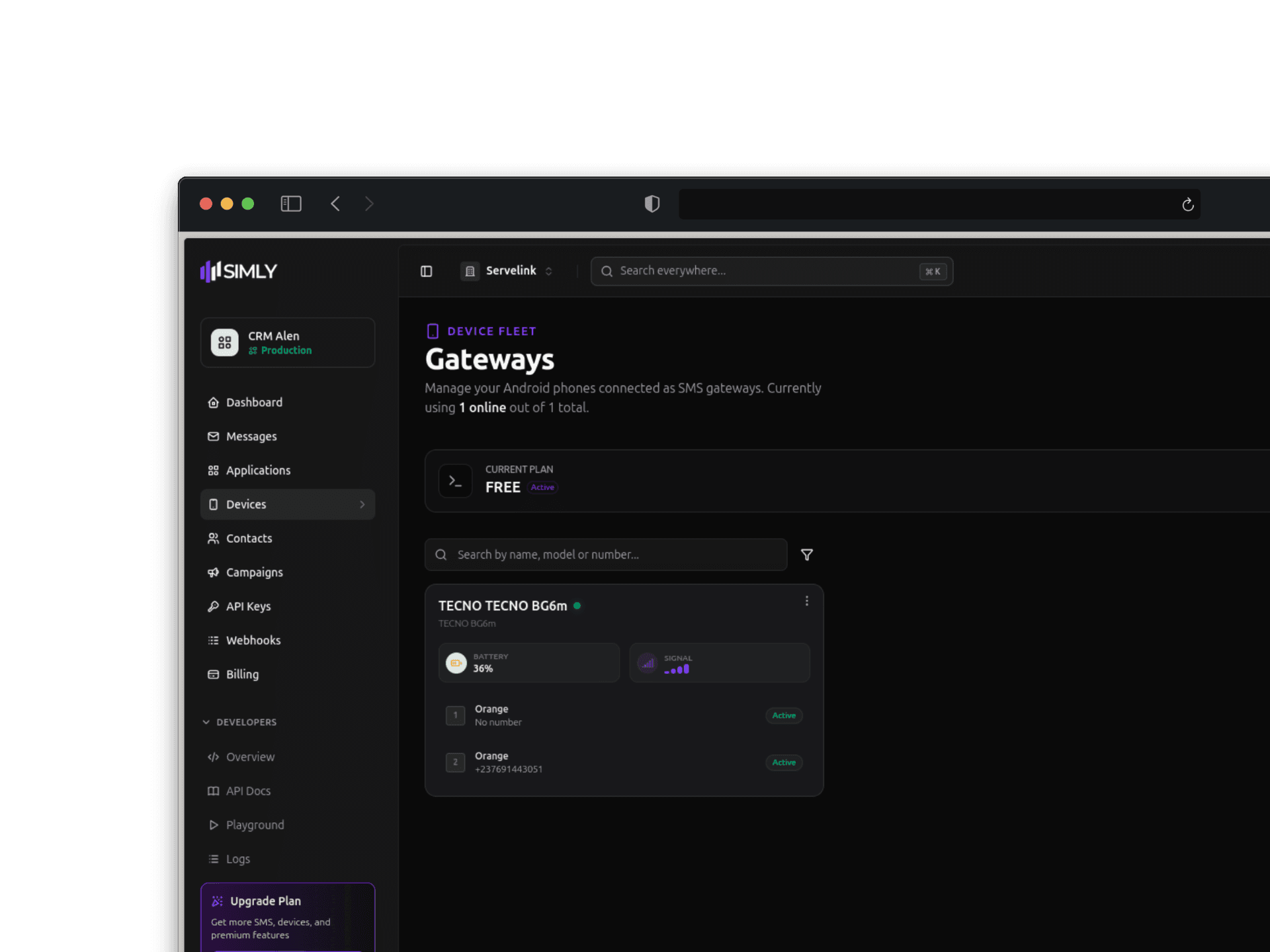 Simly Dashboard